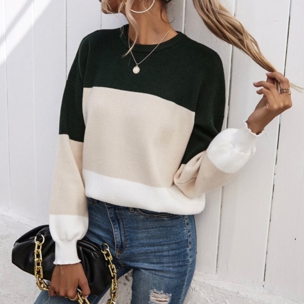 Color block sweater